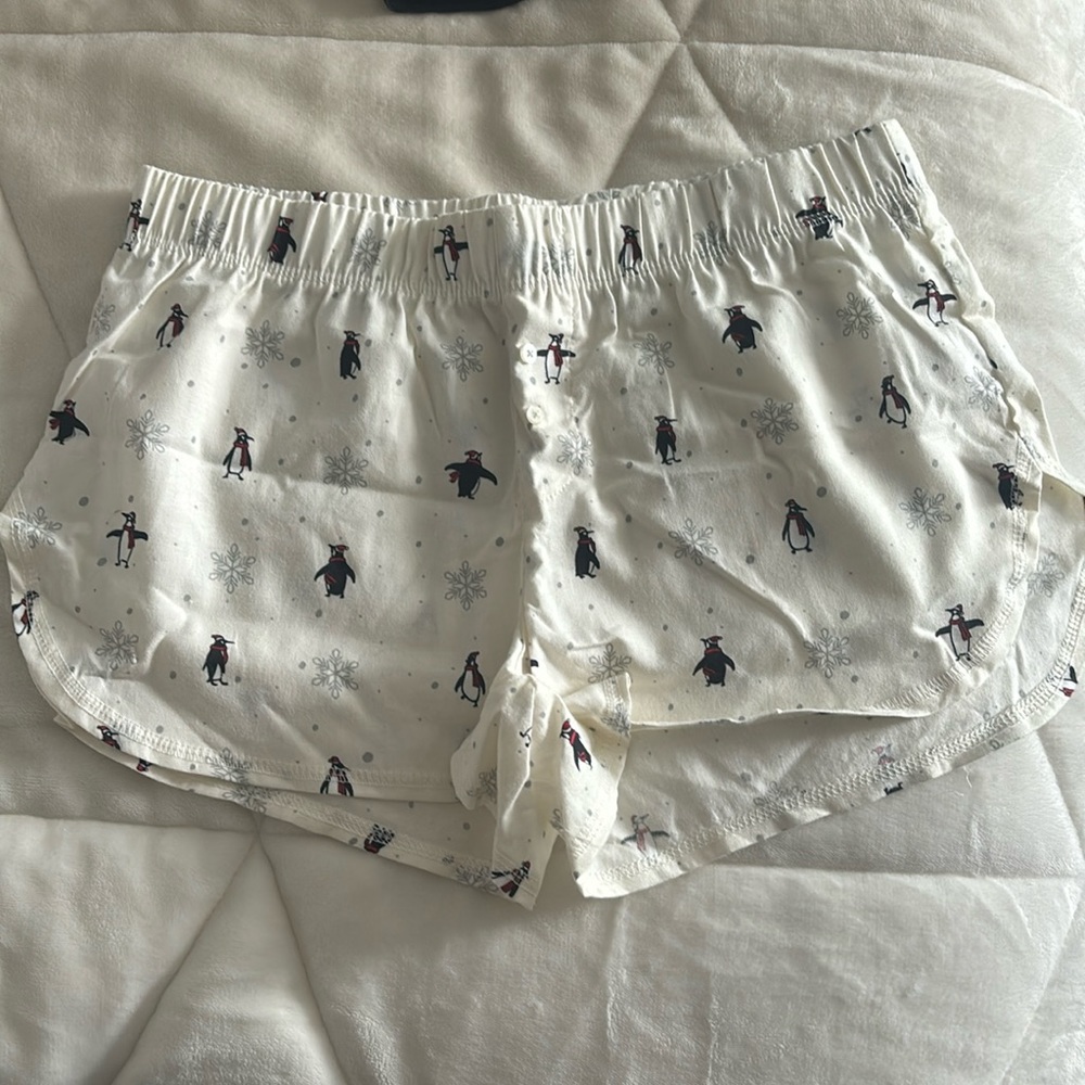 penguin winter pajama shorts